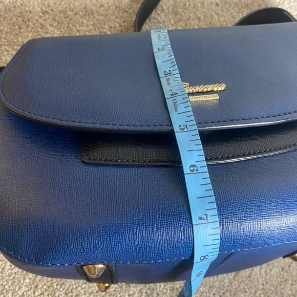 Navy Blue Cuoieria Fiorentina leather Crossbody Bag Italy - Picture 10 of 16